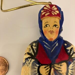 Ornament-hand painted wooden Russian folk art